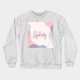 hello spring line design Crewneck Sweatshirt